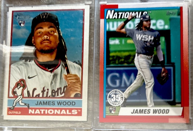 Topps 2025 Heritage James Wood RC Washington Nationals #231 2-Card Lot