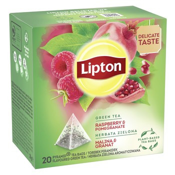 Lipton Grüner Tee mit Himbeer-Granatapfel-Geschmack 28 g (20 Beutel)