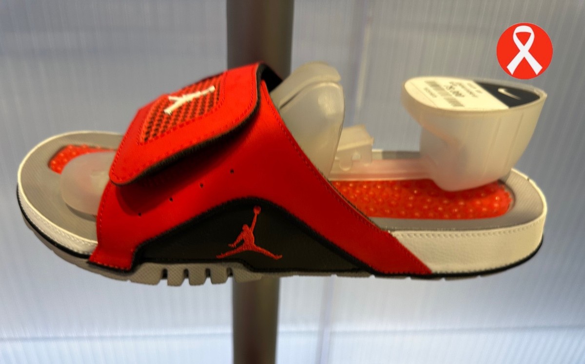 Nike Air Jordan Hydro 4 Retro Slides 532225-600 Red Black Men's