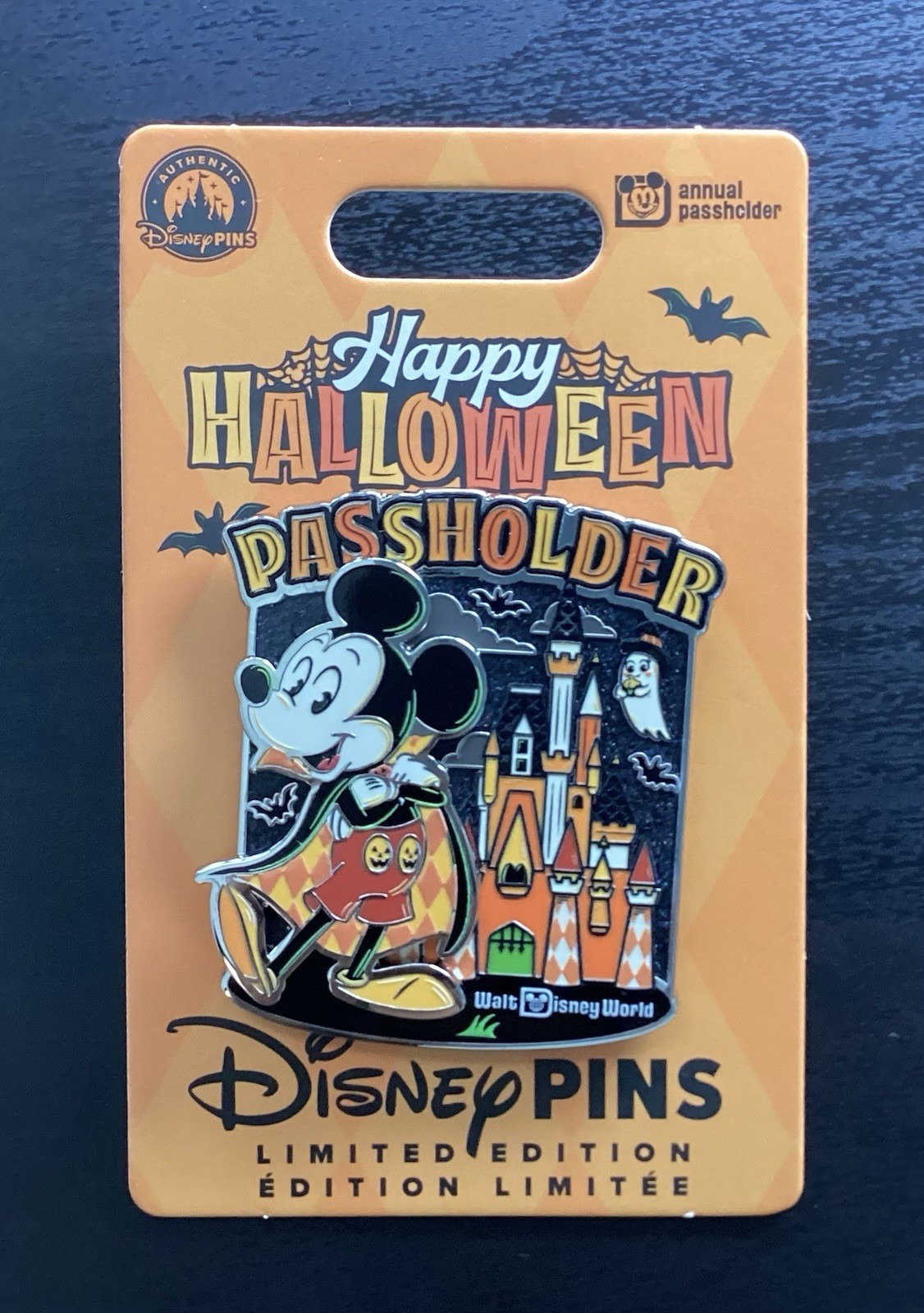2026 Disney Passholder Exclusive Mickey Mouse Halloween Pin LE 4000