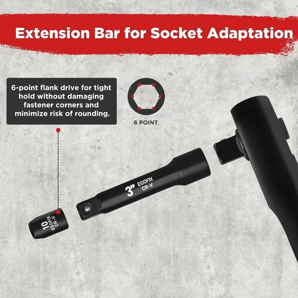 3/8 In. 50 Piece Milwaukee 6 Point Impact Socket Ratchet Drive and Metric Set - Image 3 of 4