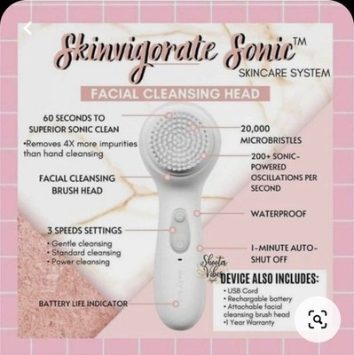 New In Box Mary Kay Skinvigorate SONIC Facial Cleansing Brush 4x the cleaning