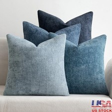 Premium Chenille Pillow Covers Soft Durable Accent Cushions Home Decor 4 Pack US
