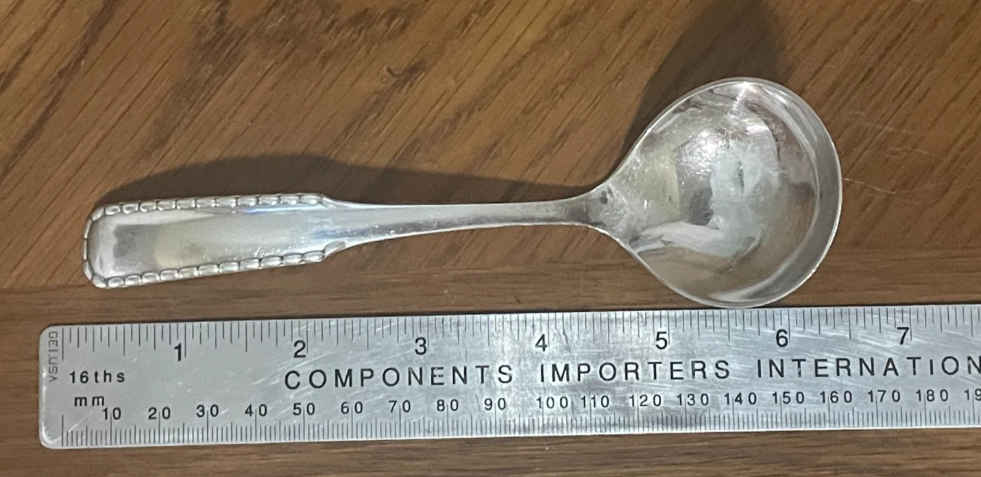 Georg Jensen Rope Pattern Sterling Silver Cream/Sauce Ladle 47 g