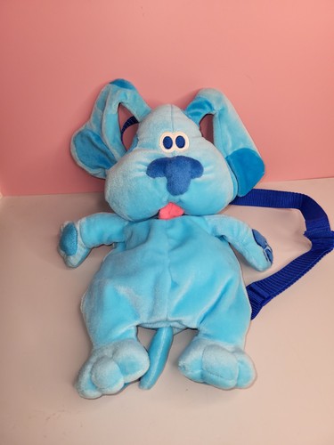 1999 Nick Jr. Blue's Clues Jugend Plüsch Rucksack 15 Zoll Reißverschluss Vintage - Bild 1 von 12