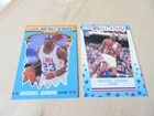 Pair of Michael Jordan ~:~ Fleer All Star Stickers ~:~ 1989 - 1990 ~ Nice Cards!