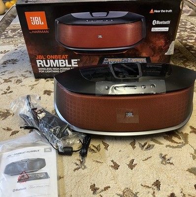 JBL OnBeat Rumble Speaker Dock for iPhone Lightning Black - Brand New, open box