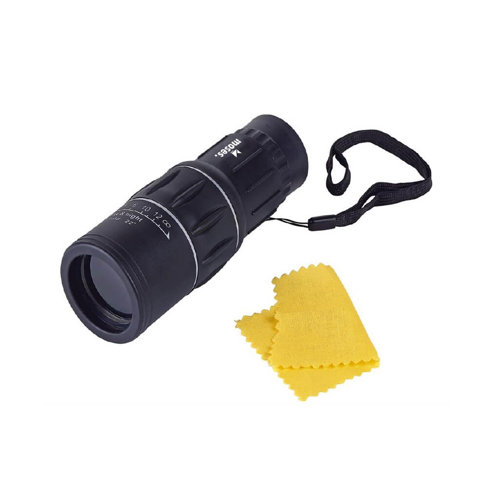Monoculaire 16x52 compact noir étanche pour observation nature