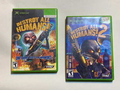 2 Game Lot Destroy All Humans! + DAH II Xbox THQ microsoft pandemic games