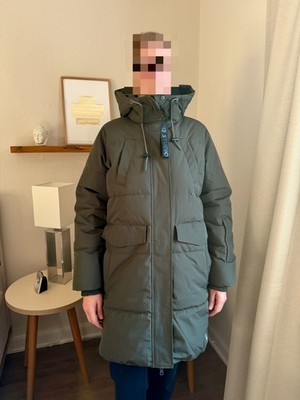 IQ Studio Damen Winterjacke Parka Eyrin Oliv Größe 42, Neu