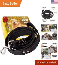 Heavy Duty 6ft Leather Dog Leash - Perfect Training Lead for Large Breeds