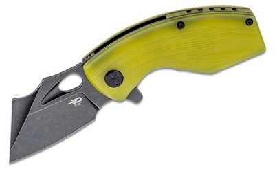 Bestech Lizard Linerlock Folding Knife 2.5 D2 Tool Steel Blade Lime G-10 - BG39F