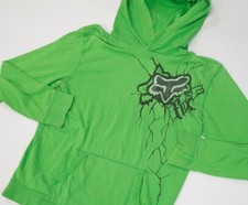Fox Racing Pullover Hoodie Neon Green Size Men Medium Y2K MotorSports