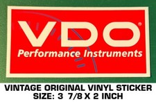 VDO PERFORMANCE INSTRUMENTS - VINTAGE ORIGINAL VINYL DECAL STICKER - DRAG RACING