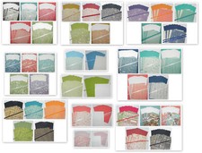 VINTAGE 6X6 DESIGNER PAPER A2 CARDSTOCK STAMPIN UP GRAPHIC 45 2or5sets RIBBON