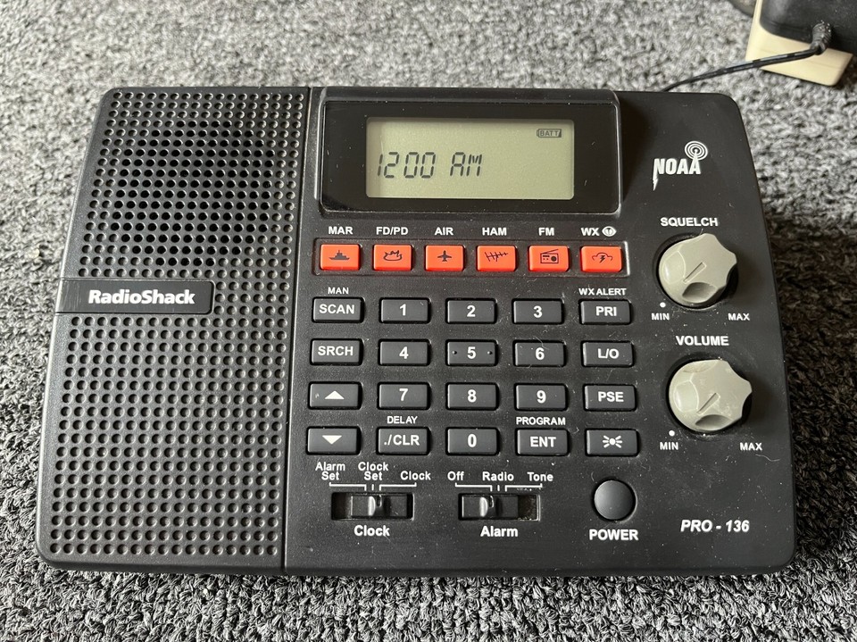 RadioShack Pro 20-136 Desktop Radio Scanner with Weather Alert USED SEE ...