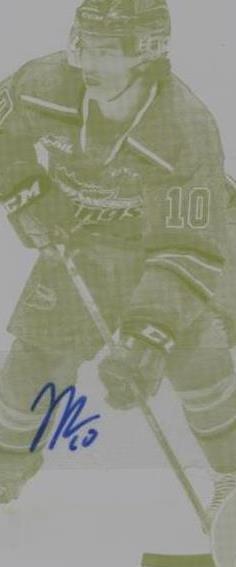 Nolan Ritchie 2021-22 Upper Deck CHL - Nolan Ritchie #21 Printing Plate Yellow Auto ...