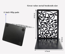 Reggilibri In Metallo WEDO - Set Da 2, Nero, 14x12x24 Cm, Per Libri Pesanti - Foto 7