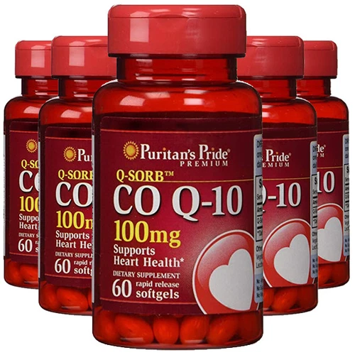 Coenzyme CoQ10 CO Q-10, CoQ-10,100 mg 5X60 gels USA Q-Sorb Puritan