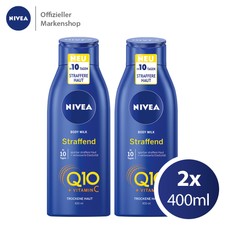 2x400ml NIVEA Q10 Body Milk - Hautstraffende Bodylotion Vitamin C Körperlotion