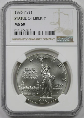 1986-P Statue of Liberty $1 NGC MS 69 Silver Modern Commemorative Dollar