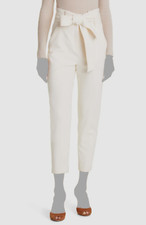 450 Veronica Beard Women's Beige Setti Belted Ankle Trouser Pants Size 10