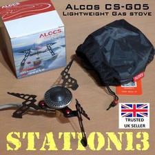 Lightweight Gas Camping Stove - Backpacking, Camping - ALCOS CS-G05 - 194g NEW