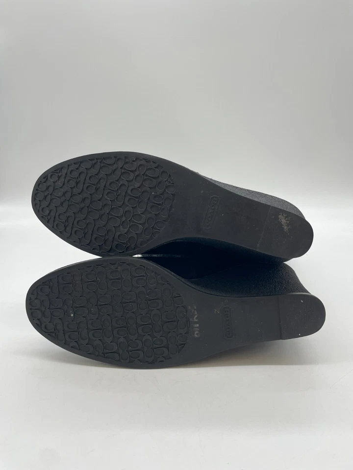 Bottes Coach en daim noir avec logo pour femmes UK 6,5 - Photo 4/4