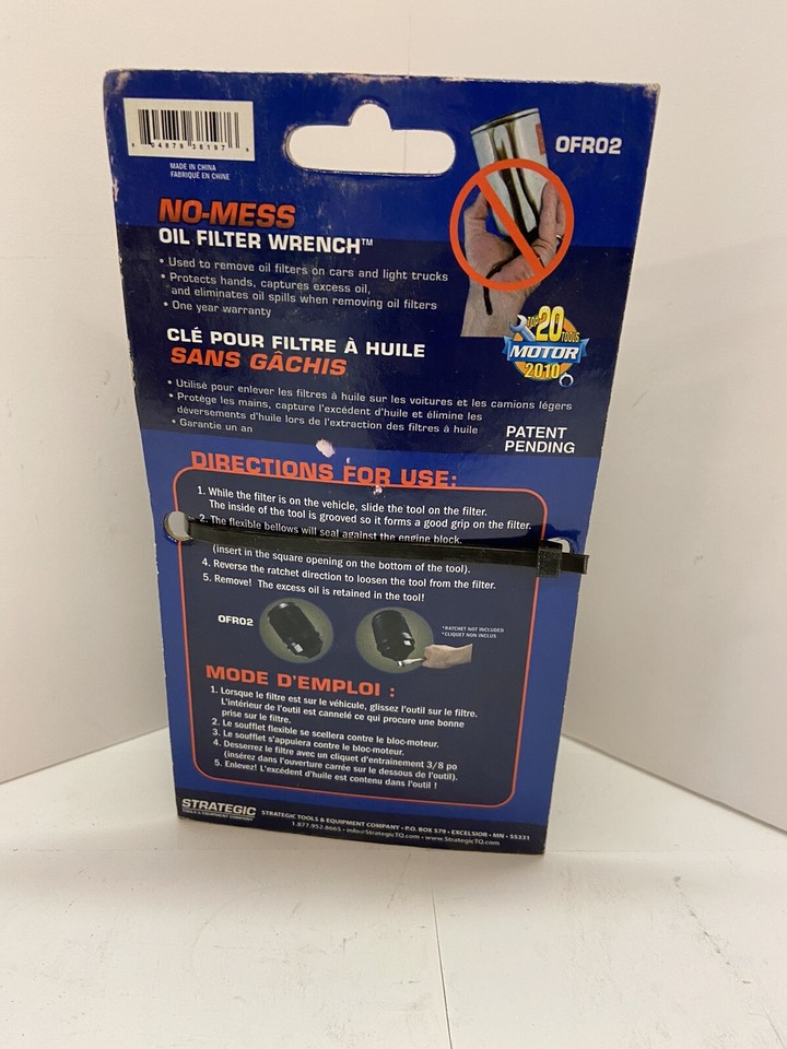 Strategic Tools & Equipment Company OFR02 Nomess Oil Filter Wrench, Medium, eBay