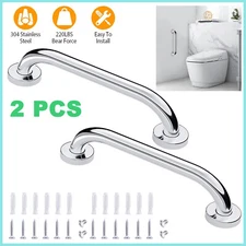2Pcs Stainless Steel Grab Bar Bathroom Safety Handicap Shower Tub Handle Support