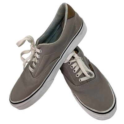 Unisex Vans Era Sneakers 8.5 Mens 10 womens Lace Up Gray GUC Skate Walk 6436