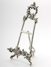 Cavalletto portapiatti portamenù argentato argento sheffield da tavolo e da b...