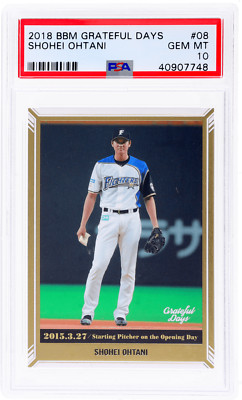 2018 Bbm Grateful Days Shohei Ohtani #8 PSA 10 Rookie RC | eBay
