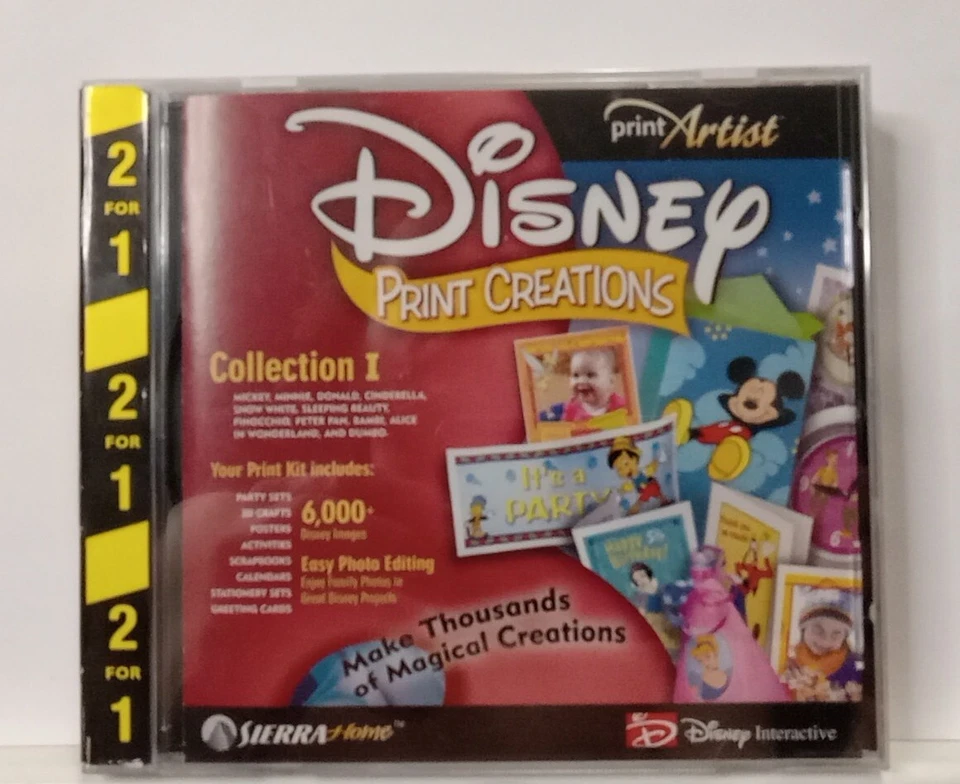 DISNEY Classic Print Creations Studio PC CD - New Sealed - Image 3 of 4