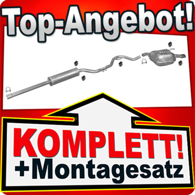 Auspuff für OPEL VECTRA C 2.2 16V mit chrom 2002-2004 Auspuffanlage