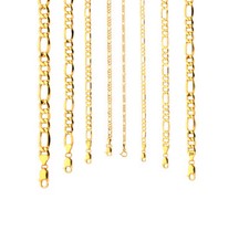 10k Yellow Gold 2mm-9.5mm Figaro Chain Neckla...