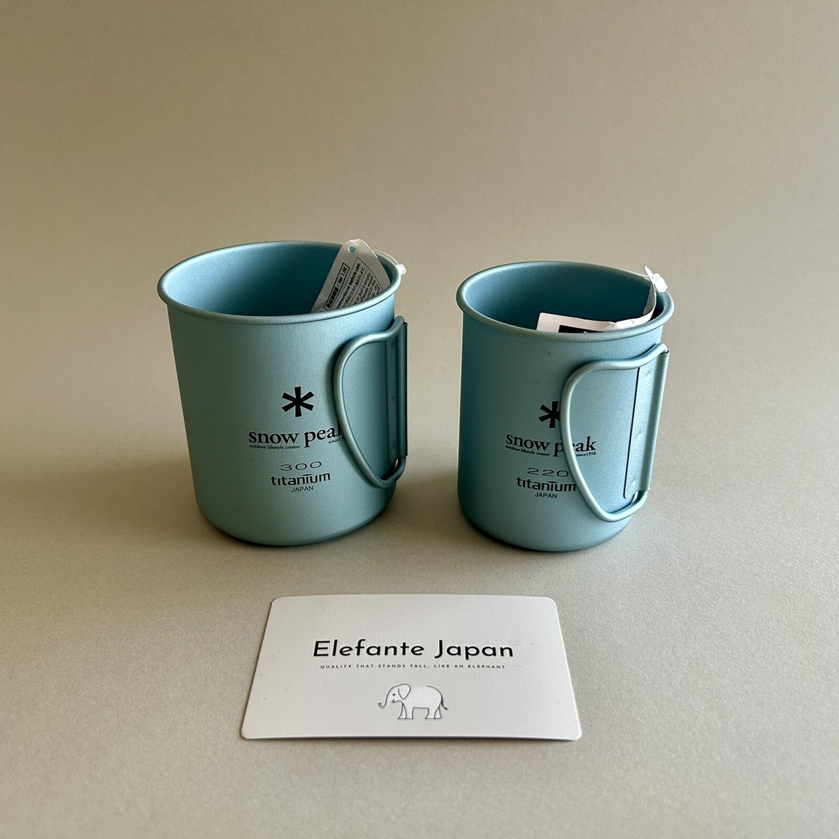 Snow Peak SORA 220 & 300 Titanium Single Mug Pair - Limited