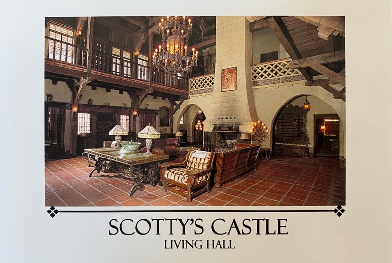 Death Valley National Park - Scotty's Castle - Living Hall - Postcard - New