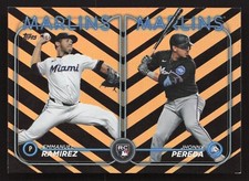 2024 Topps Update #US185 Emmanuel Ramirez/Jhonny Pereda RC HOLIDAY FOIL Marlins