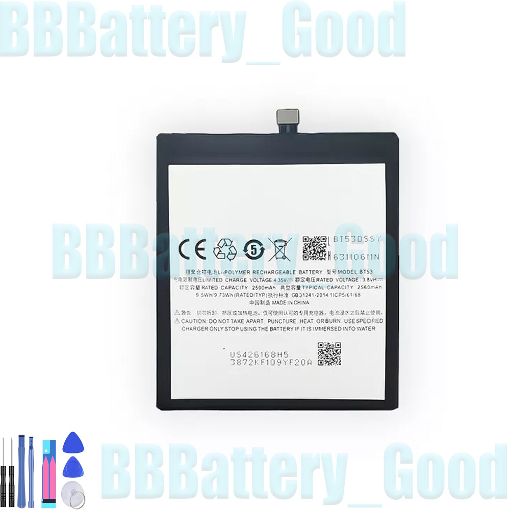 New High Quality Battery For Meizu Pro6 BT53 Mobile Phone Replacement 2560mAh