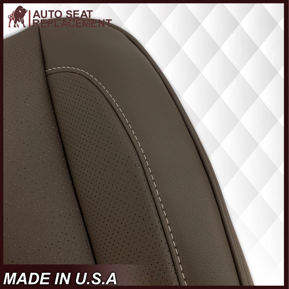 For 2008 2009 2010 2011 2012 2013 2014 Cadillac Escalade Vinyl Seat Cover Brown - Image 3 of 4