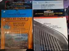 Lotto Stock di 6 Dischi in Vinile 33giri Musica Chopin Bach Wagner Beethoven