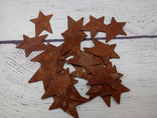 20 Rusty 1.5" Whimsical Flat Stars, Primitive, Craft Supplies, Star, Metal Craft