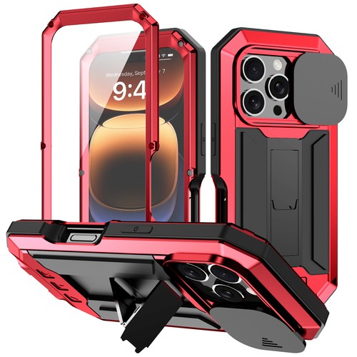 For iPhone 16 15 14 13Pro Max Case Shockproof Aluminum Gorilla Glass Metal Cover - Picture 8 of 46