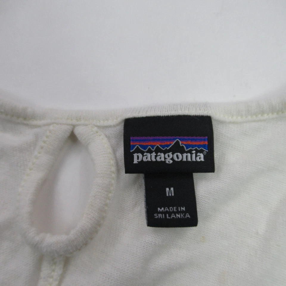 Camisa Patagonia para mujer mediana sin mangas ropa deportiva sin mangas camiseta blanca ligera Foto 3 de 4