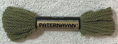 Paternayan 100% Persian Wool Yarn 1 Skein Medium Dark Khaki Green 642