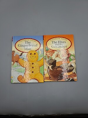 Favorite Tales Gingerbread Man & Elves and the Shoemaker Hardcover Books 1993