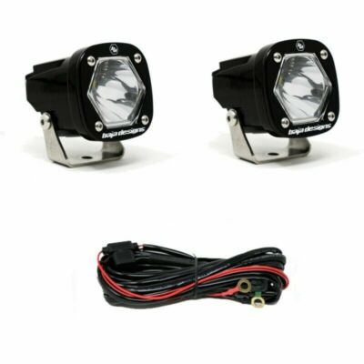 Baja Designs 387801 S1 Spot LED Clear Lens Light Pair with Mounting Bracket 