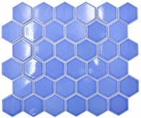 Keramikmosaik Hexagon TüRkisgrüN GläNzend Duschtasse 11H-6501 I 10 Mosaikmatten