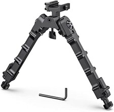 7.5"-9"Adjustable Hunting Bipod Quick Release Bipod Flat for 20mm Picatinny Rail